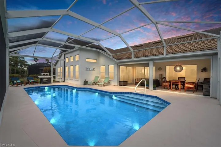 Outdoor pool featuring a patio area