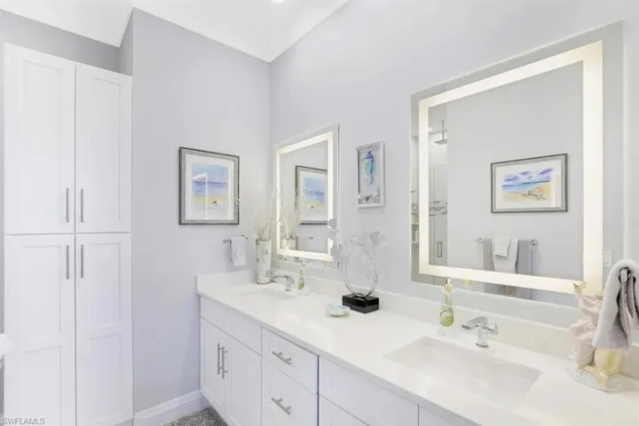 Full bath featuring a sink and double vanity