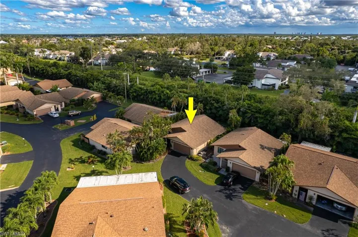 Aerial view of residential area