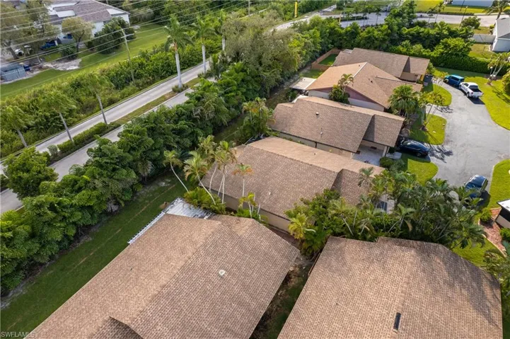 Aerial view of residential area