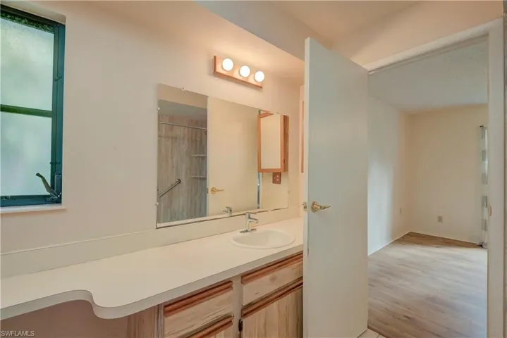 Master bathroom with vanity