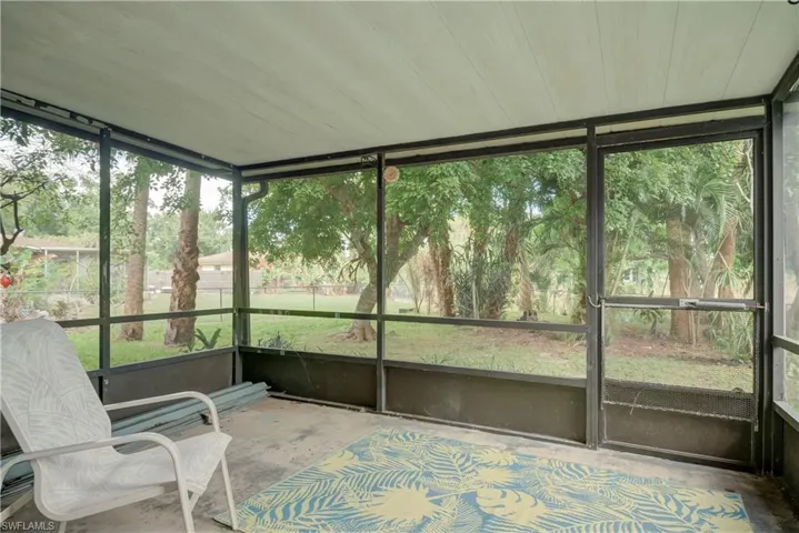 \View of back yard from lanai