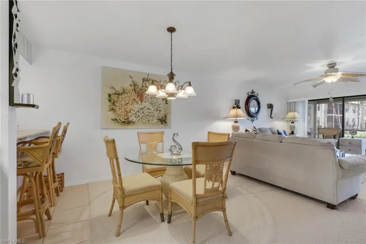 Dining area and breakfast bar