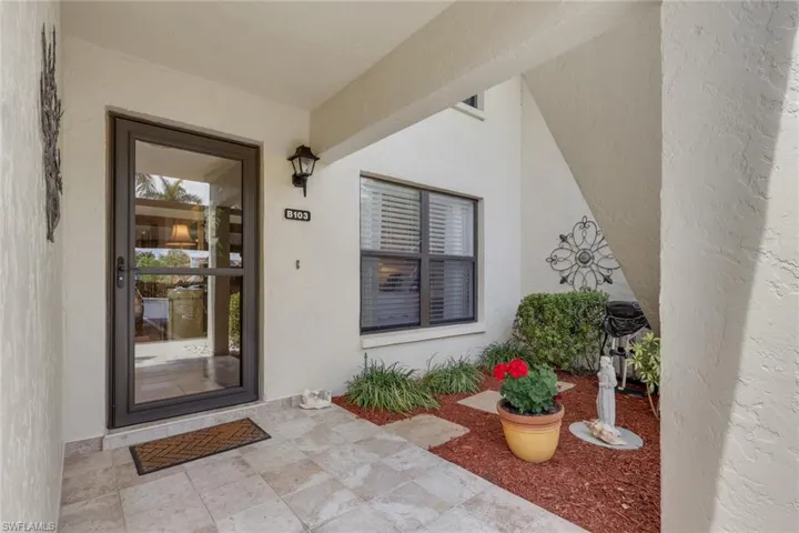 Property entrance and sitting area