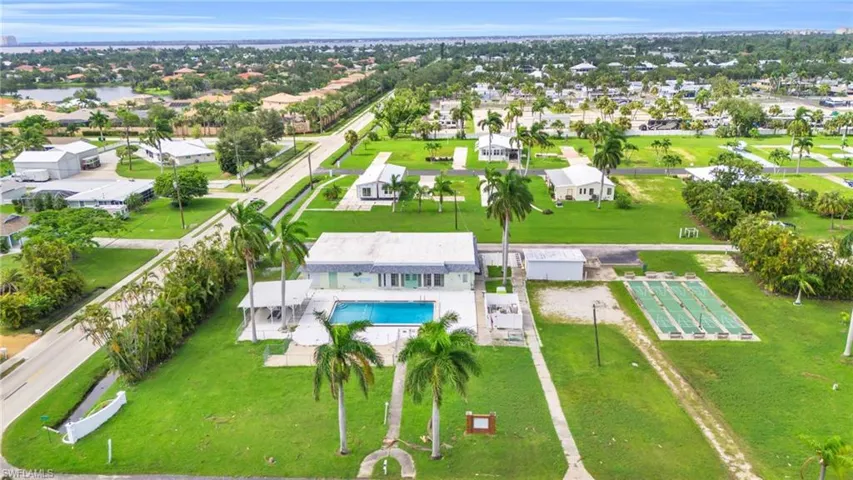 Birds eye view of property
