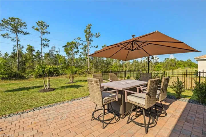View of patio featuring outdoor dining area
