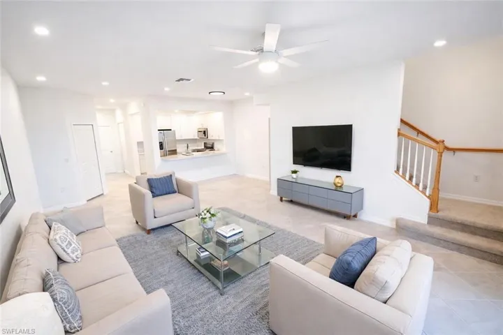 Virtually Staged Living Room