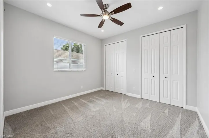 Spacious 3rd Bedroom That Also comfortably fits a Queen Size Bed! The Double Closet Space Will Surprise You!