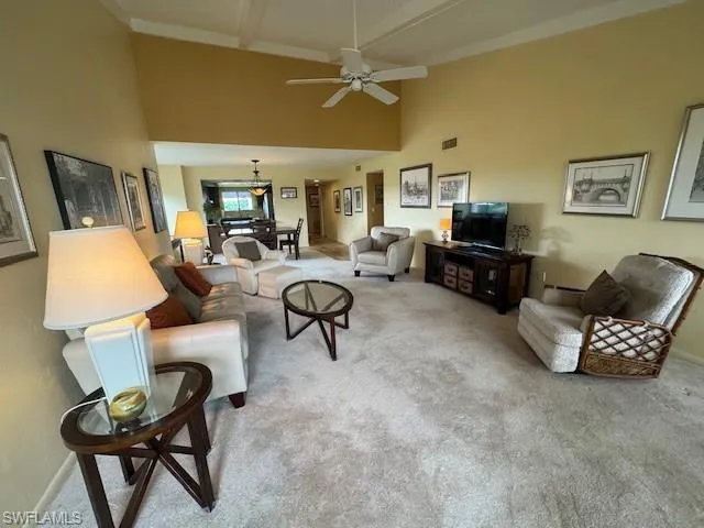 vaulted ceiling gives you that huge roomy feel