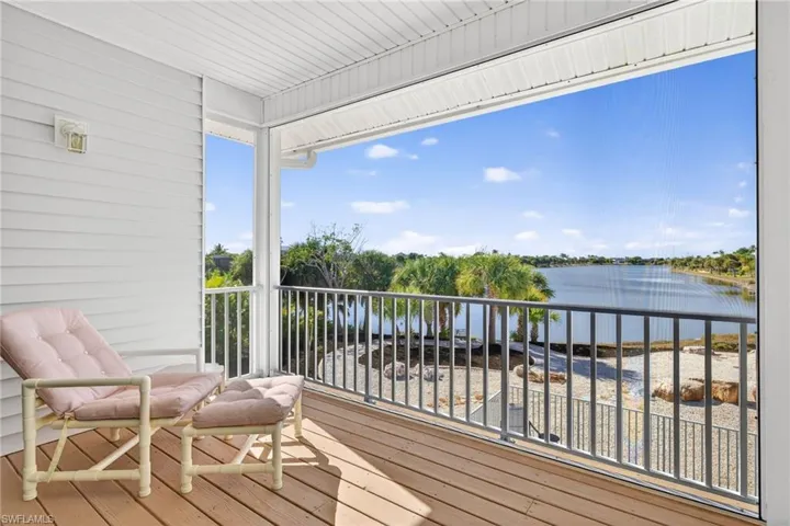 Deck with a water view