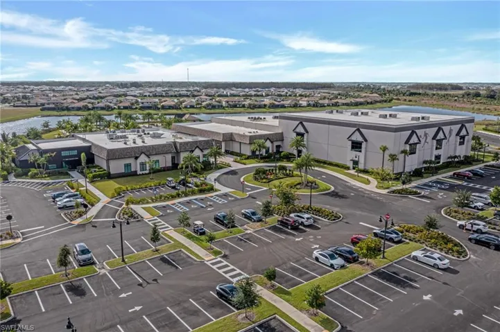Drone / aerial view of a large body of water