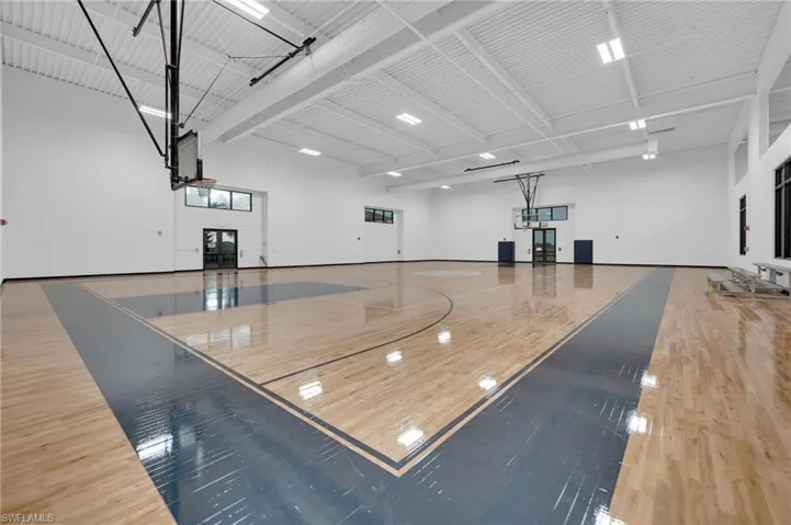 Basketball and volleyball court