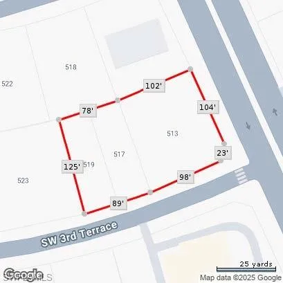 Map / location featuring property boundaries highlighted