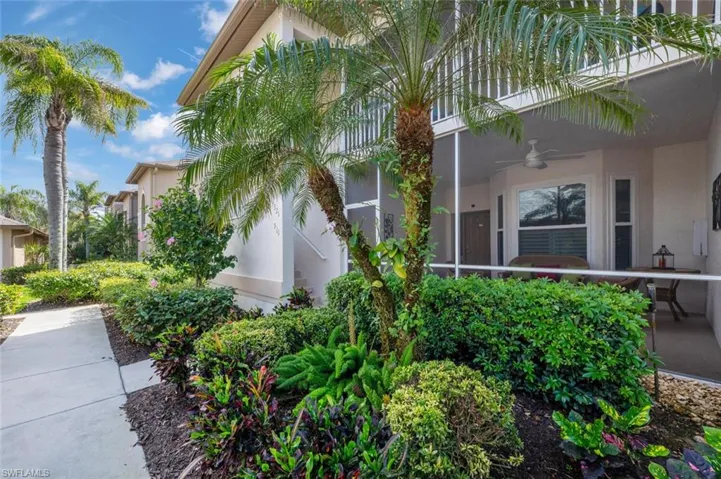 View of property exterior with ceiling fan