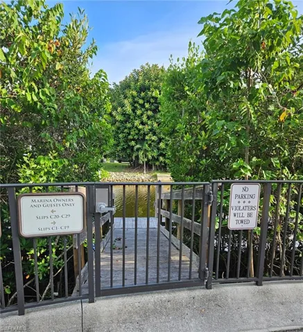 Gated access to dock.