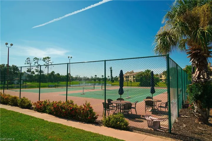 View of tennis court
