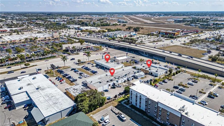 Aerial view of property's location