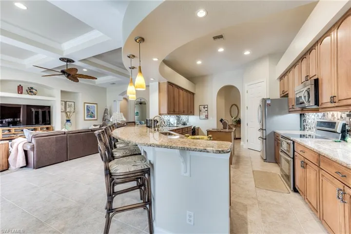 Open kitchen great for entertaining