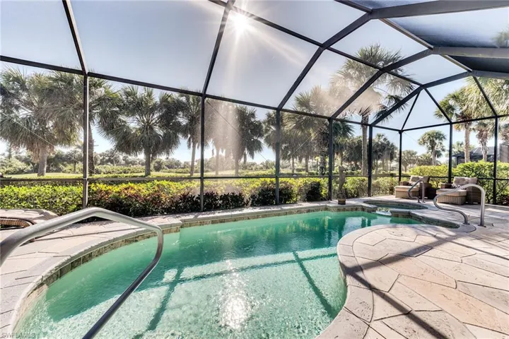 Great deck for sunning with golf course as a background