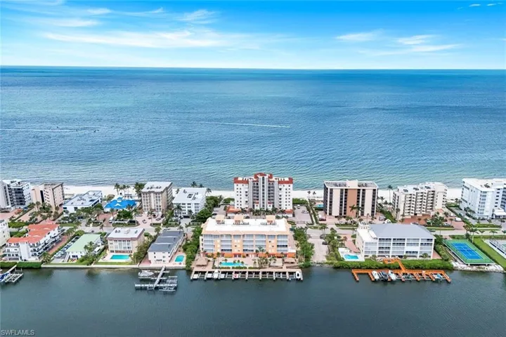 Aerial view of the Gulf of Mexico - Vanderbilt Beach