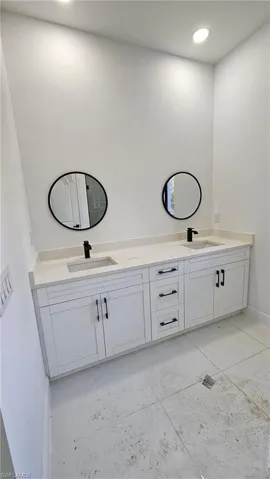 Bathroom featuring vanity