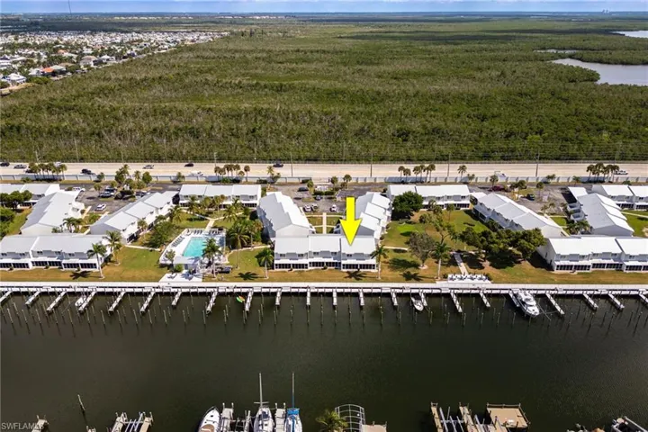 View of property location, canal and preserve area