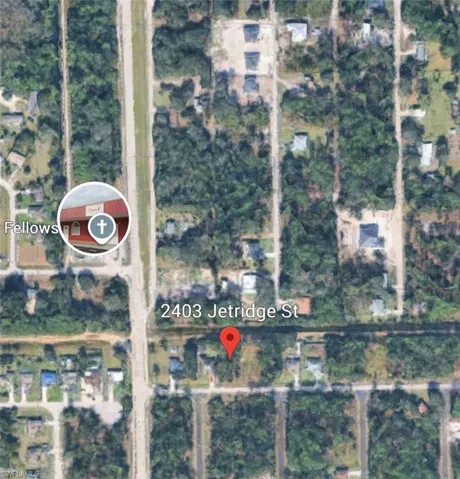 Aerial map of property and surrounding area