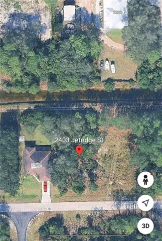 Aerial map of property and surrounding area