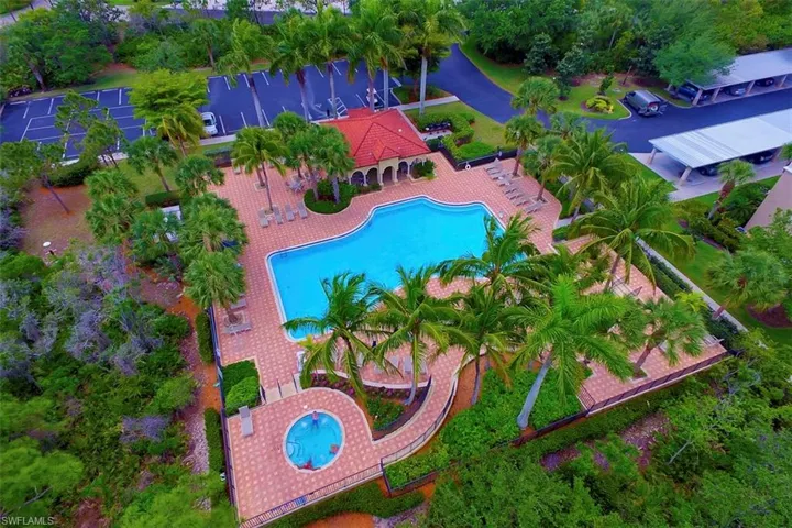Just steps from the largest community pool, spa and grilling area.