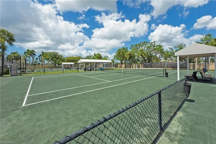 View of tennis court