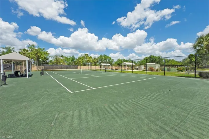 View of tennis court