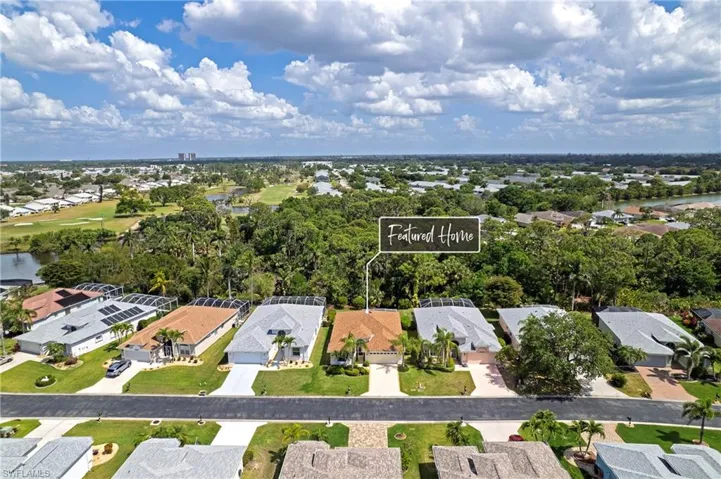 Drone / aerial view with a residential view