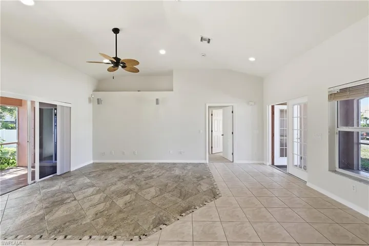 Great room facing the primary suite.