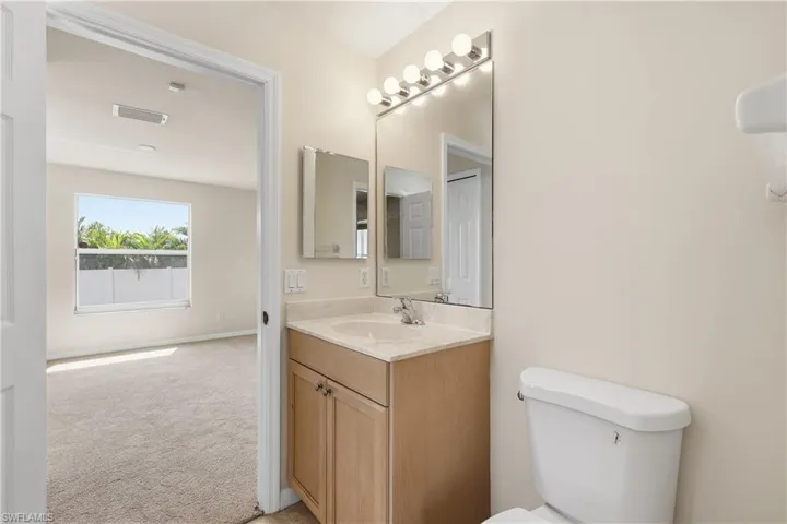 Bathroom view of bedroom 2 by the kitchen