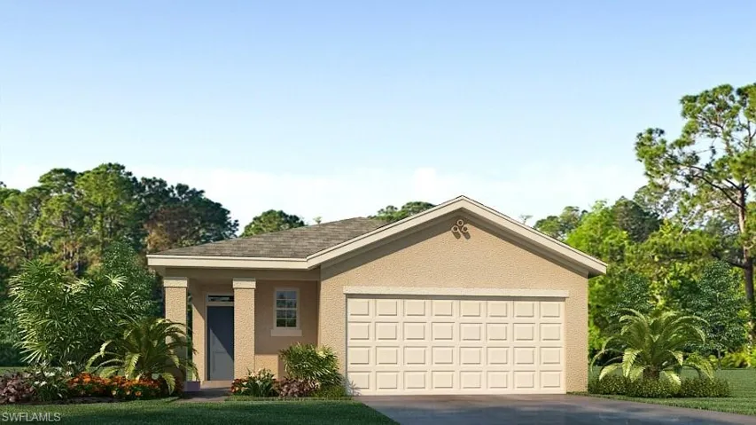 Ranch-style house featuring a garage