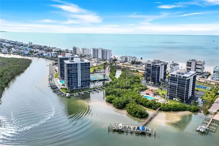 View of urban area featuring a nearby body of water