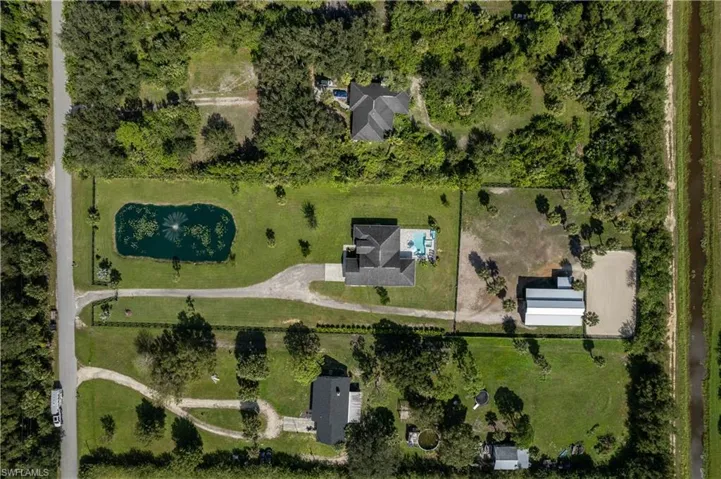 Birds eye view of property