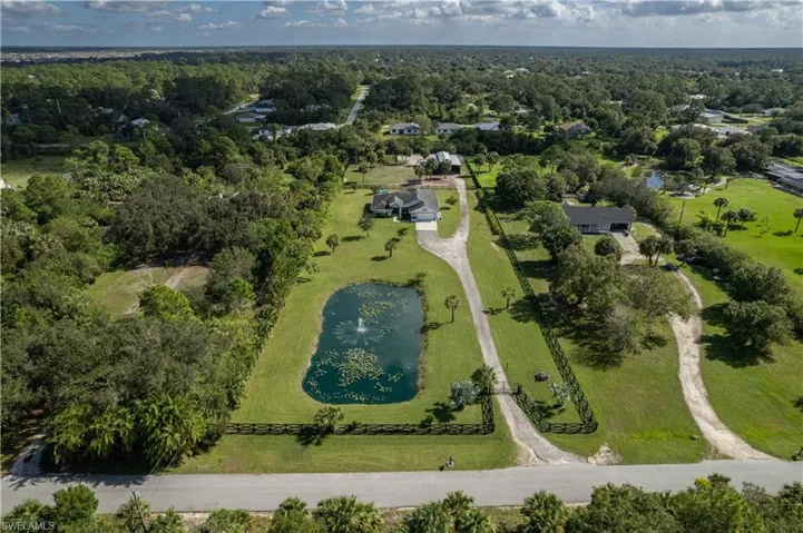 Birds eye view of property