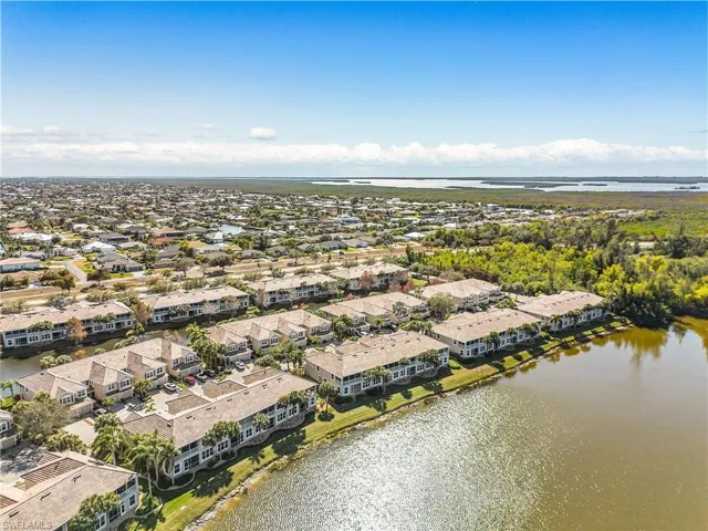 Bird's eye view of a large body of water