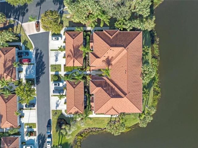 Aerial view directly above building