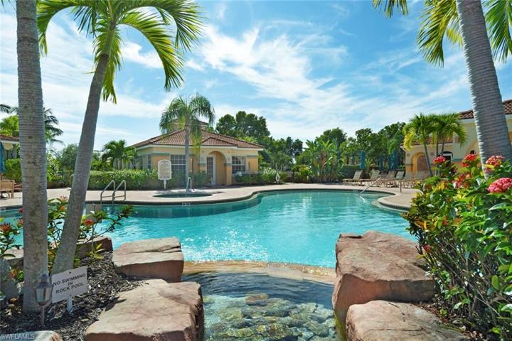 Waterfall into pool
