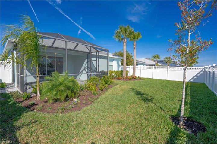 fenced yard