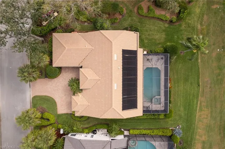 Birds eye view of property