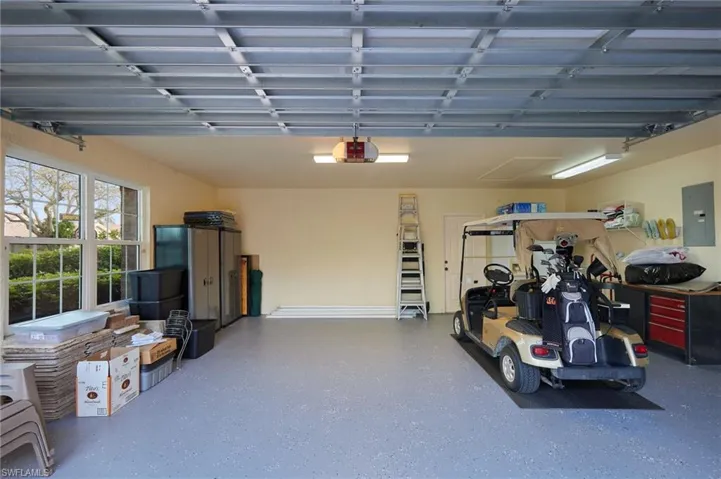 Garage with new epoxy floor