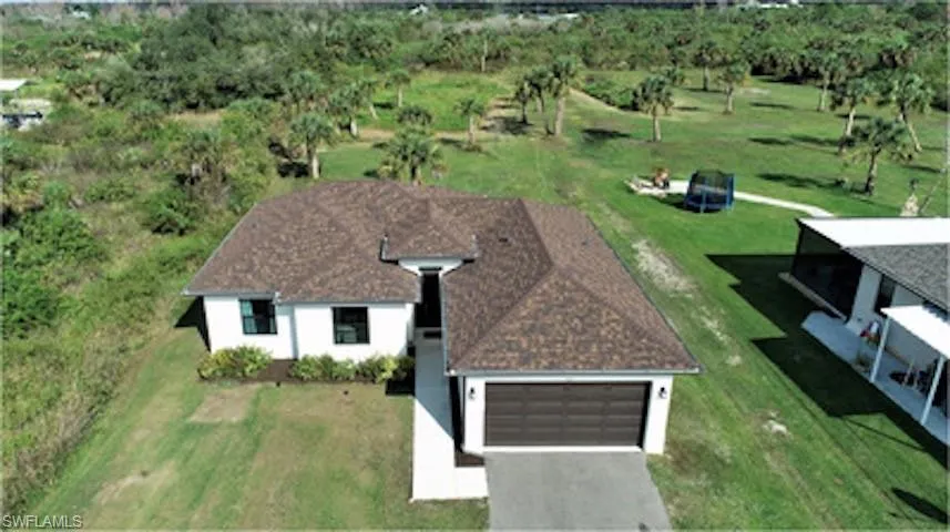 Aerial view of property and surrounding area