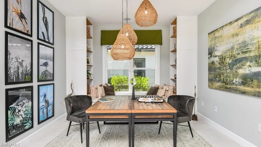 Dining area featuring baseboards
