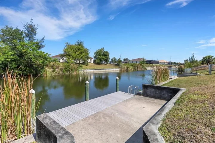 Dock with a water view