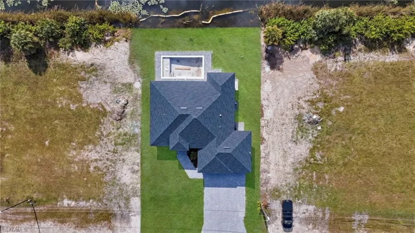 View from above of property
