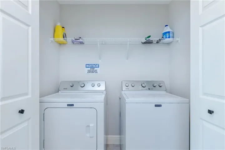 Laundry area with independent washer and dryer