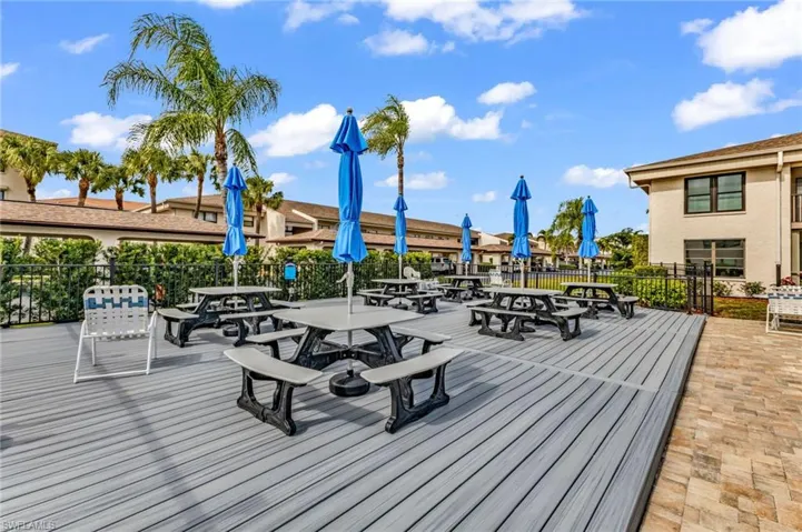 Community terrace for picnics and gathering with neighbors